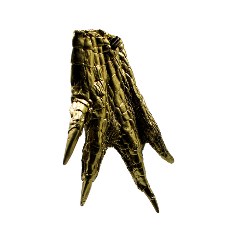 Golden Alligator Foot Keychain