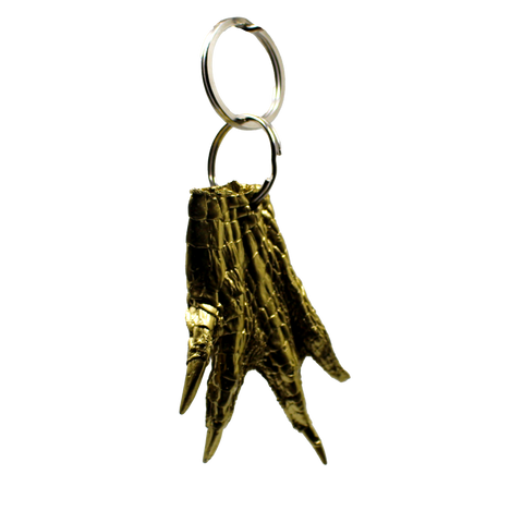 Golden Alligator Foot Keychain